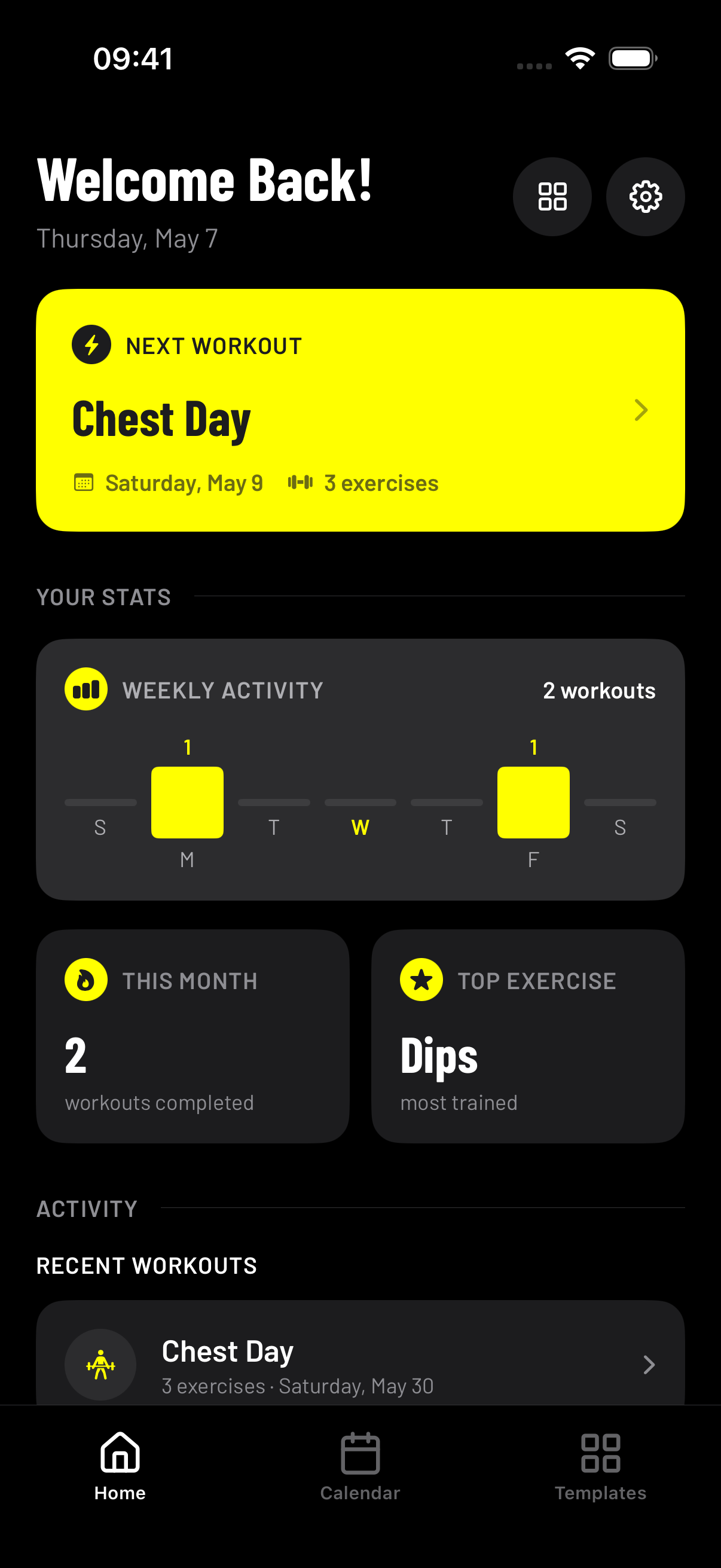 Keln home dashboard with customizable widgets